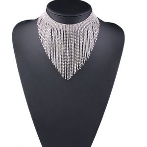 New Crystal Rain Rhinestone Choker New
